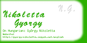 nikoletta gyorgy business card