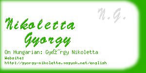 nikoletta gyorgy business card
